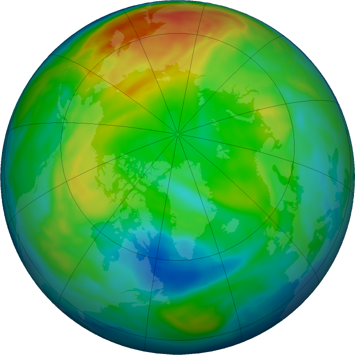 Arctic ozone map for 16 December 2022